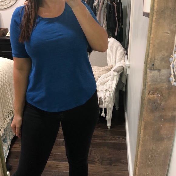 CHICOS size 0/small blue shirt - Picture 1 of 4